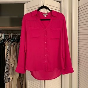 Pink Front Button blouse